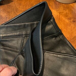 Free people Black foe, Leather leggings.